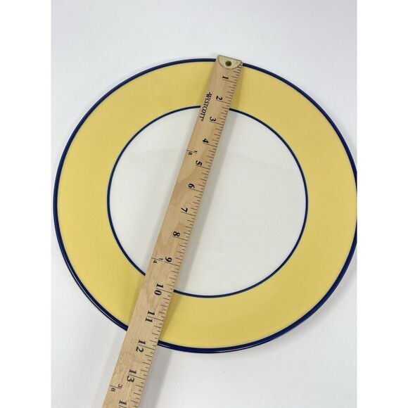 Pagnossin Ironstone Treviso Italy Spa Yellow Blue Charger Chop Plate 12” - Picture 2 of 6